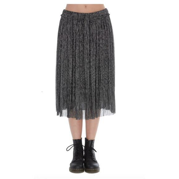 Isabel Marant Étoile Beatrice Metallic Pleated Skirt 36 - Picture 10 of 12